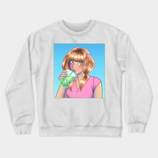 Berry Matcha Girl Crewneck Sweatshirt